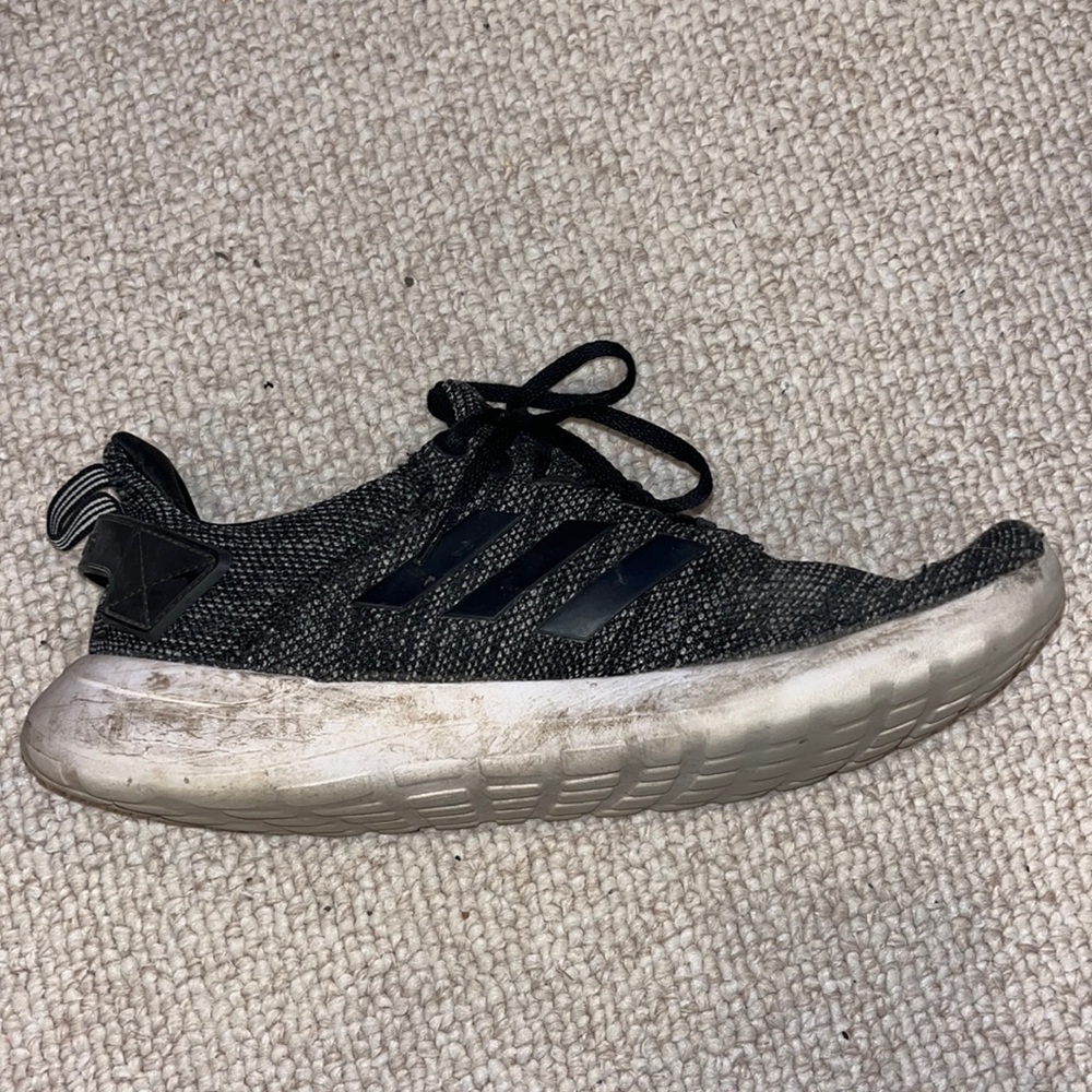 Black and Grey Adidas Shoes